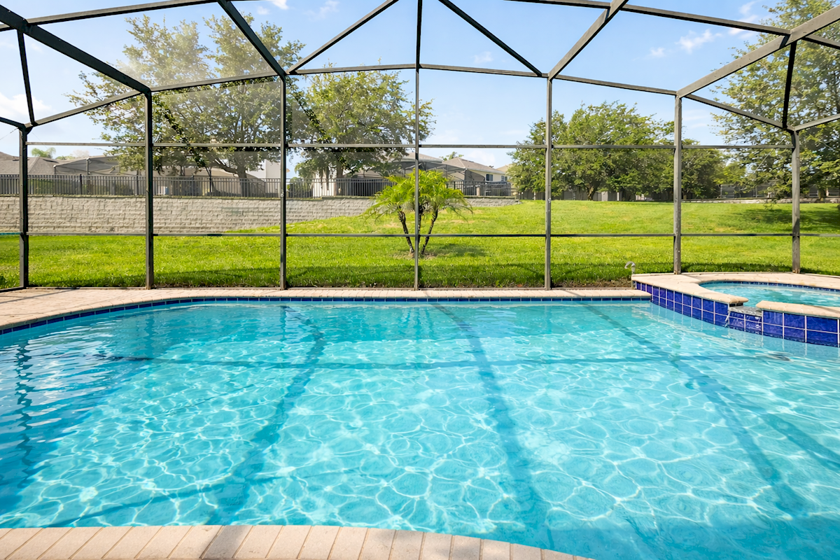 Open backyard with all day sun