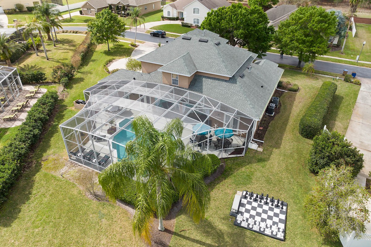 Ariel view of the back