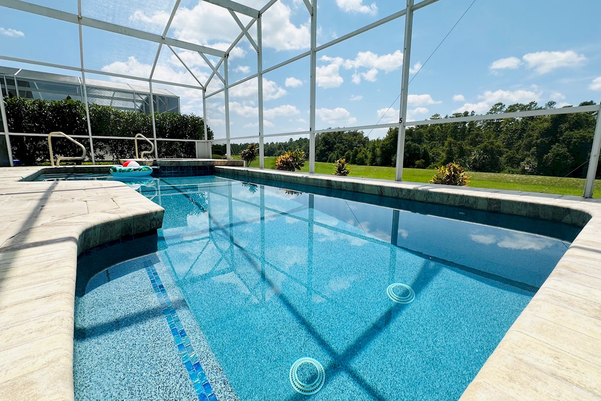 Pool overlooking conservation area