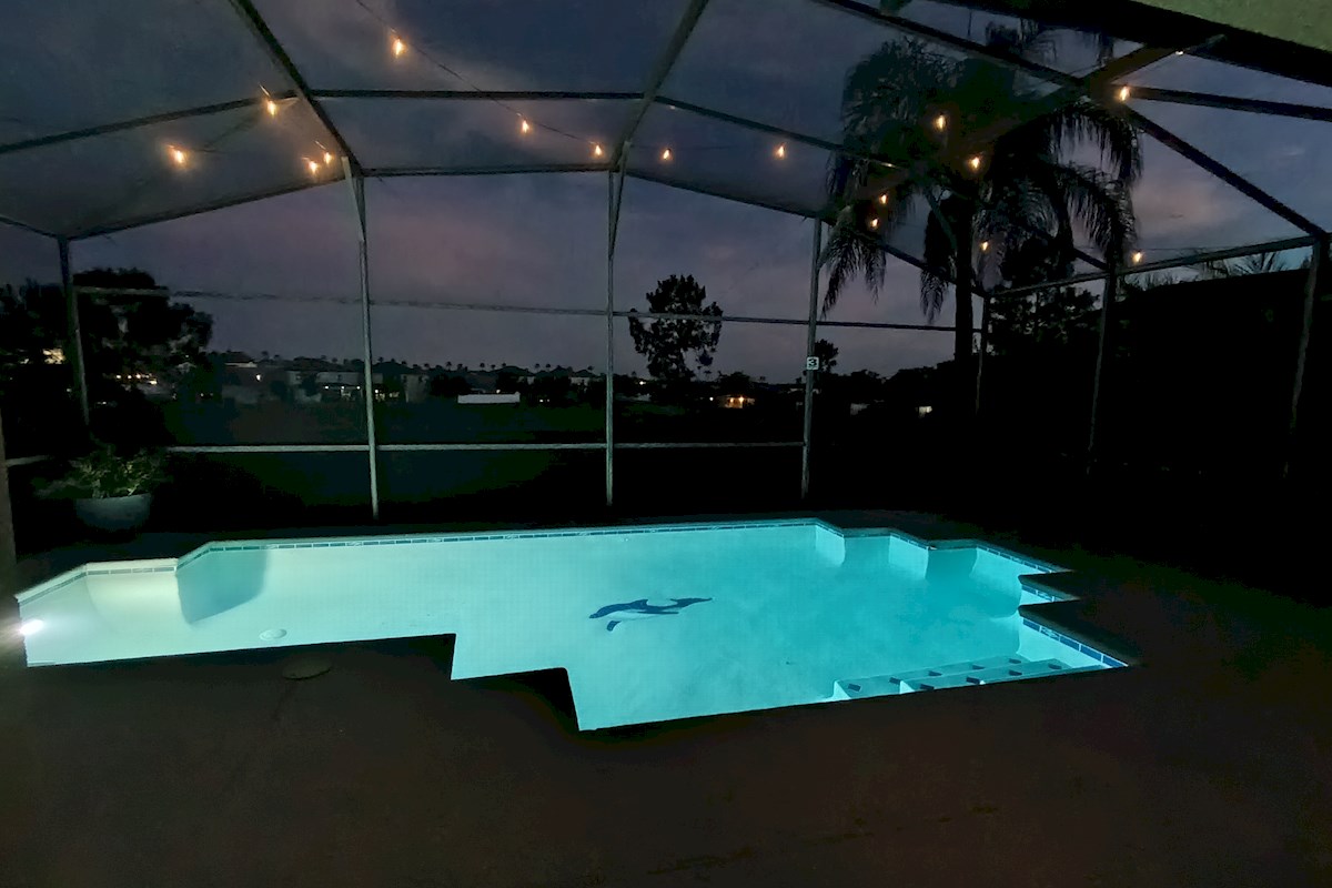 Pool at night